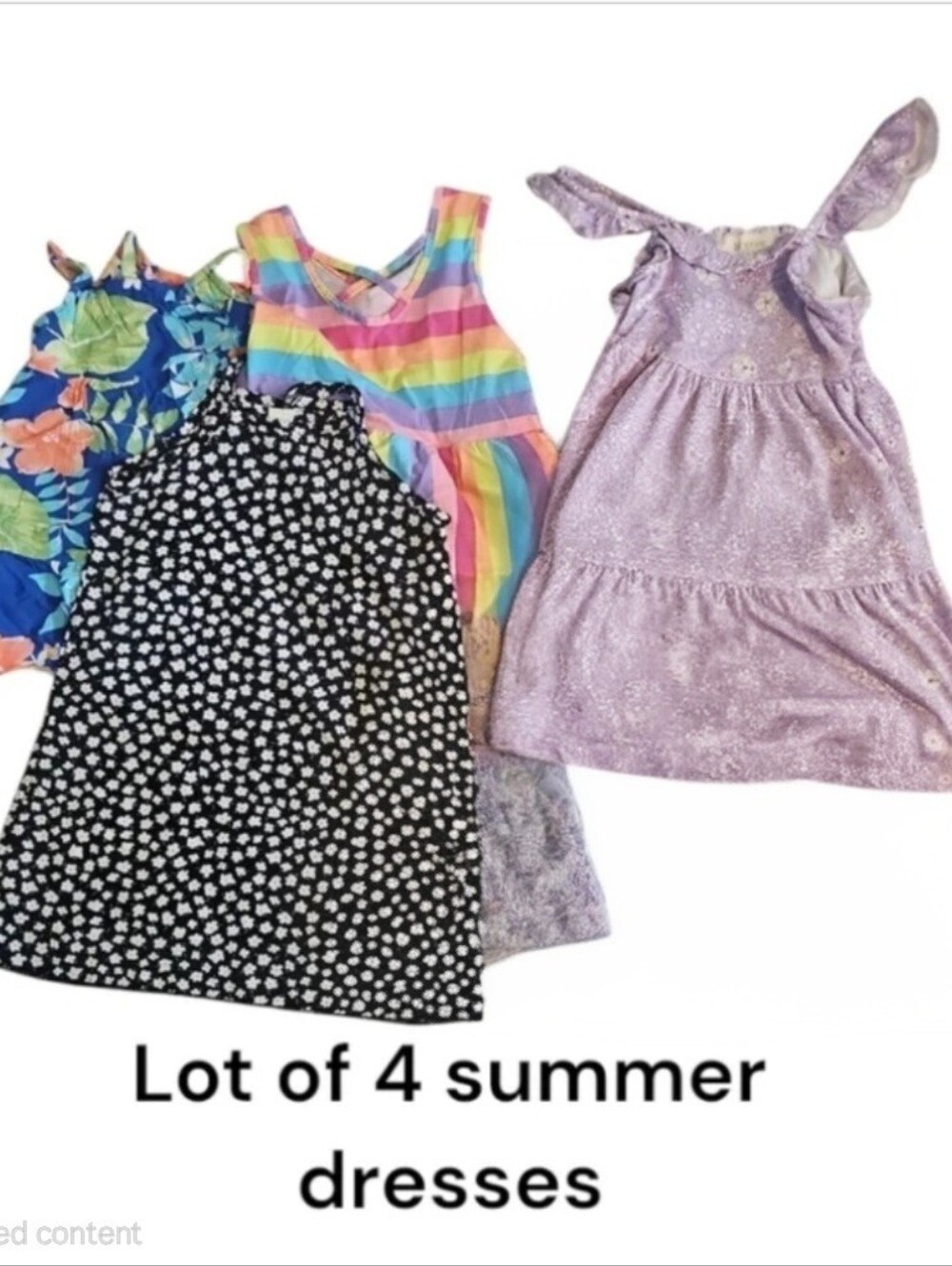 4 Colorful Kids Summer Dress Set